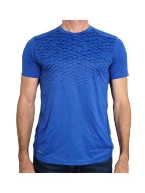 UNIPRO Men’s Medium Athletic T-Shirt Blue Short Sleeve Performance Workout Tee